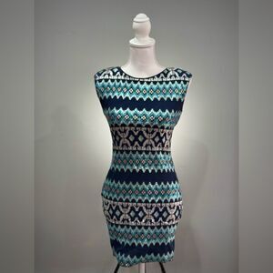 CLEARANCE! Blue Sequin As U Wish Sleeveless Dress Size M Junior EUC
